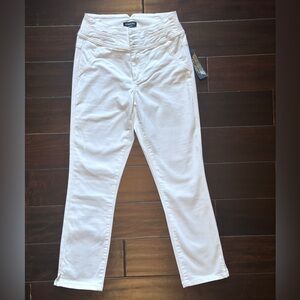 bebe White Straight Leg Jeans Versatile Classic